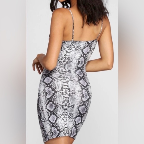 Windsor Snake Print Mini Dress XS | Bodycon Spaghetti Strap - Picture 8 of 8